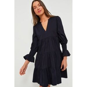 Pomander Place Tuckernuck Kenzo Dress Women M Blue Tiered Smocked Classic